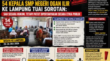 Liburan Massal 54 Kepala SMP Negeri Ogan Ilir ke Lampung Tuai Sorotan, Klarifikasi Muncul, Etika Tetap Dipertanyakan